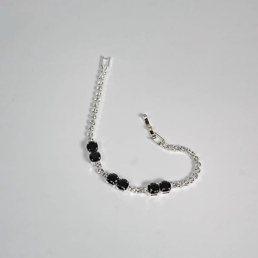 Silver Noir Trio Bracelet